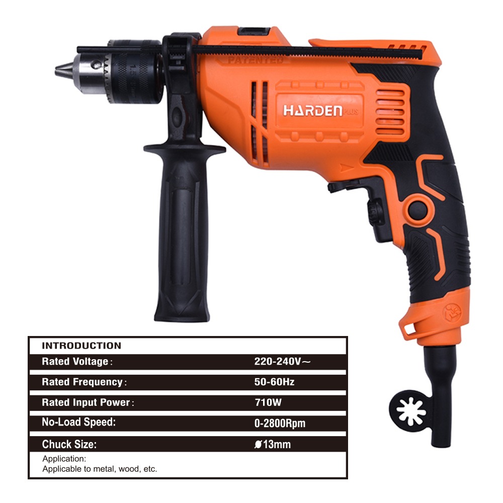 Juego de Taladro de Impacto Multifuncional de 75 Piezas HARDEN 510875 - Profesional - Imagen 5