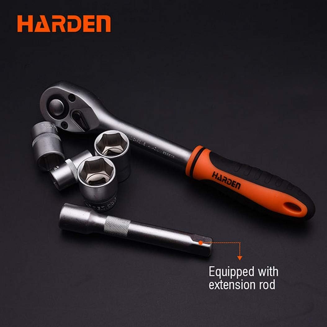Mini Set de Dados y Carraca HARDEN 510013 (13 Piezas) Mando 1/4" Cr-V - Imagen 4