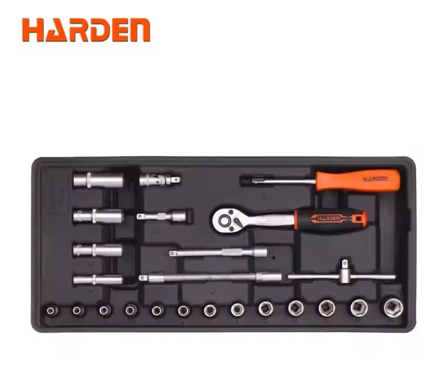 Set de herramientas HARDEN 24 piezas 1/4″ 520631 en estuche rígido